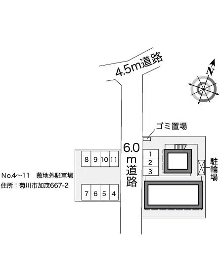 ★手数料０円★菊川市加茂　月極駐車場（LP）